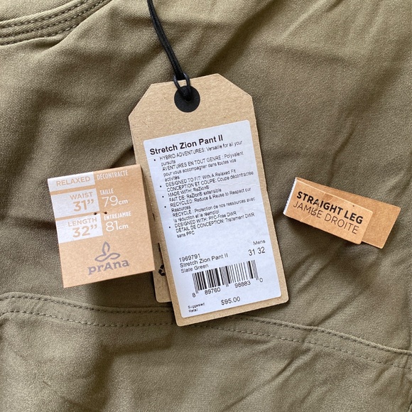 Prana Stretch Zion Pant II Men's 31"x32" - Picture 10 of 10